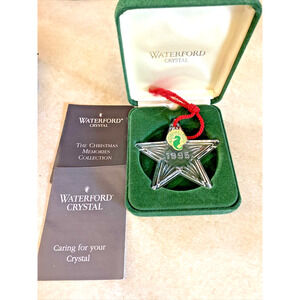 Waterford Crystal 1995 The Christmas Memories Collection Star Ornament in Box